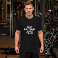 Offcut Supply Co. Built Different (Built Tired), men's lifestyle model, black