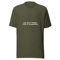 Offcut Supply Co. Day Shift Thinks This Is Glamorous, ghost mannequin mockup, military-green
