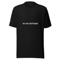 Offcut Supply Co. Hi-Vis Outside Tee, ghost mannequin mockup, black