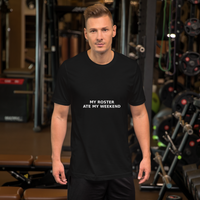 Offcut Supply Co. My Roster Ate My Weekend, men's lifestyle model, black