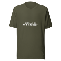 Offcut Supply Co. Signal Died at the Turnoff, ghost mannequin mockup, military-green