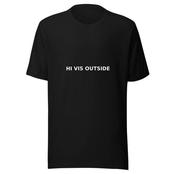 Offcut Supply Co. Hi-Vis Outside tee, ghost mannequin mockup, black