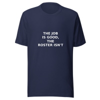 Offcut Supply Co. The Job Is Good, The Roster Isn't, ghost mannequin mockup, navy
