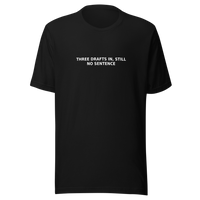 Offcut Supply Co. Three Drafts In, Still No Sentence, ghost mannequin mockup, black